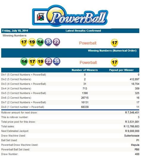 powerball results history 2014|SA PowerBall Results Archive: 2014 .